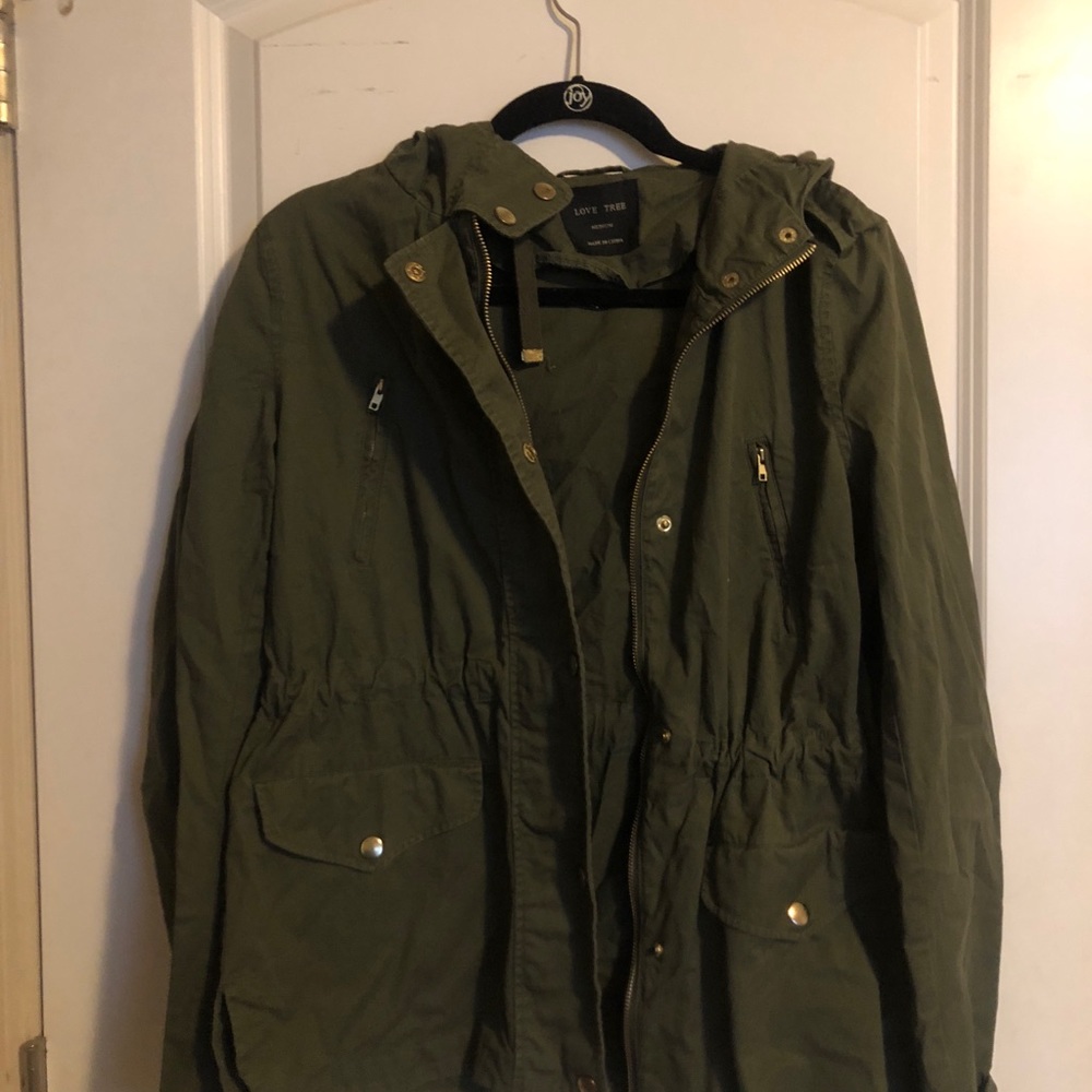 Green utility jacket